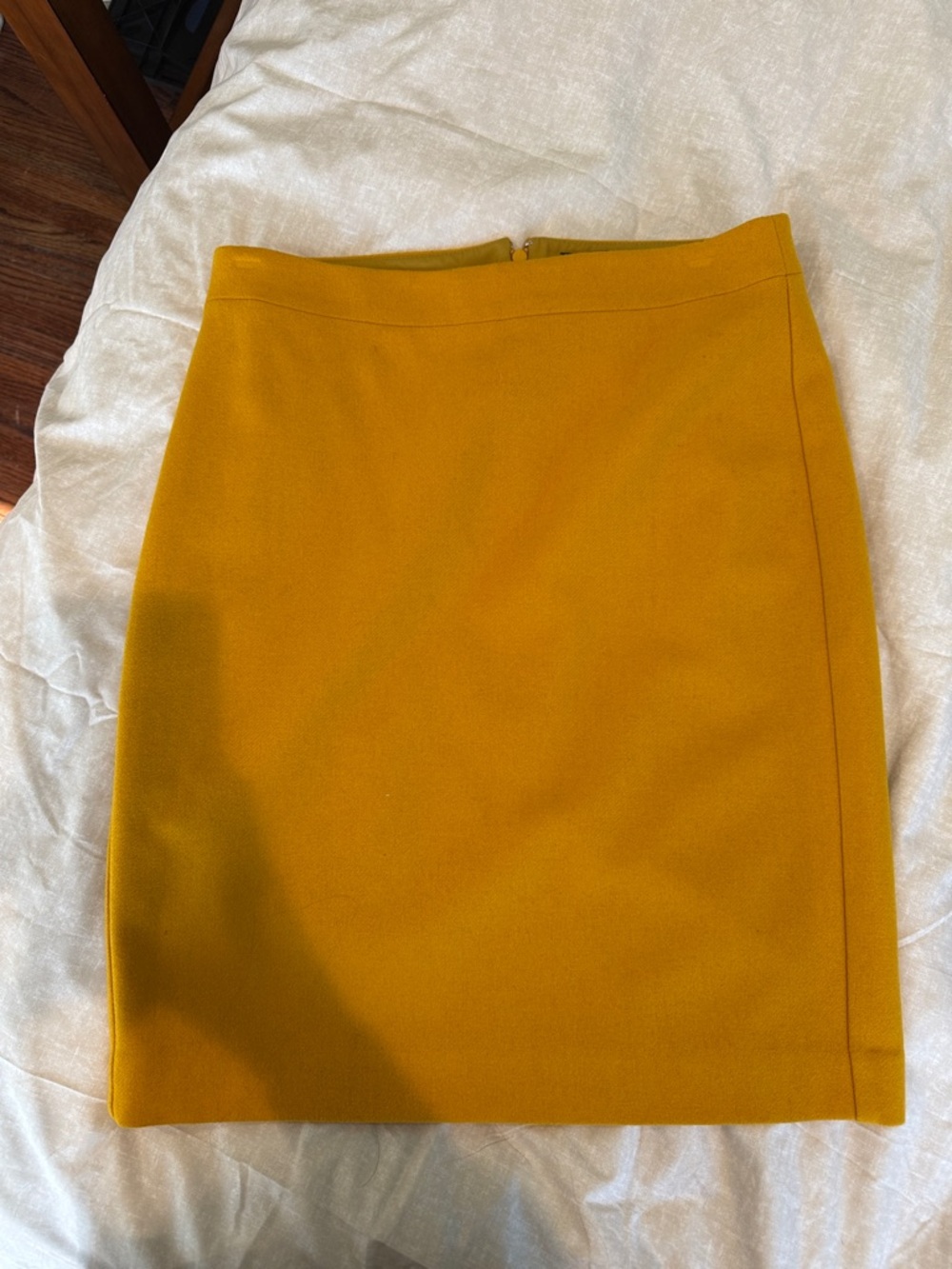 J. Crew Mustard Yellow Pencil Skirt